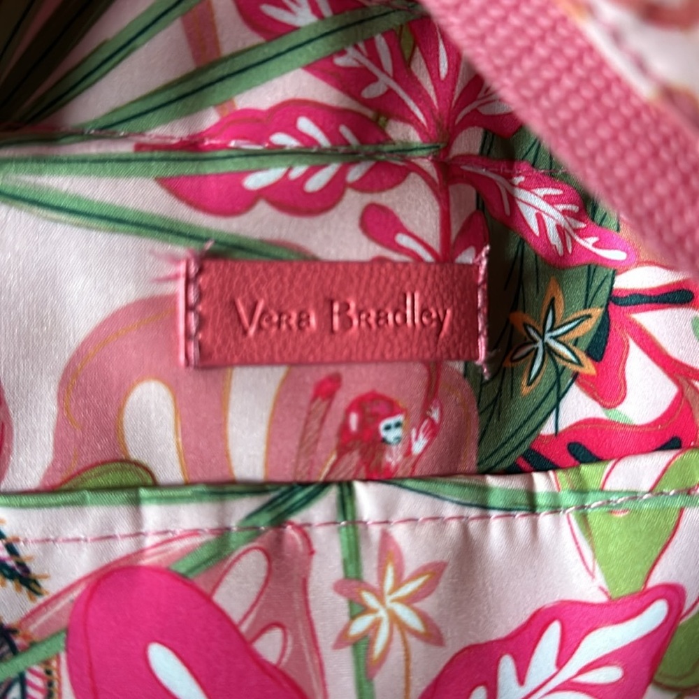 Vera Bradley Pink Cooler Rainforest Fun Pattern insulated tote - Picture 2 of 4